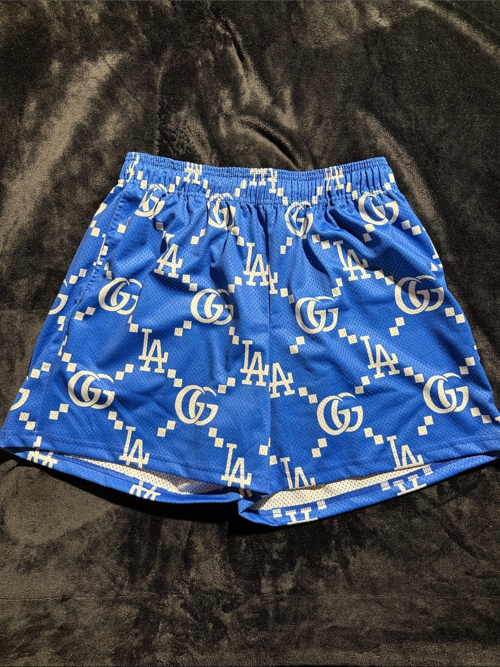 Bravest Studios Blue and White Athletic Shorts Xxl